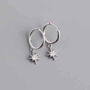 JE8689aioi-Y10  925 Silver Earrings  WT:1.22g  Inner:8.8mm
P:7.2mm  EH1088