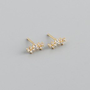 JE8704bhjk-Y10  925 Silver Earrings  WT:0.56g  4.5*9.2mm  EH1275