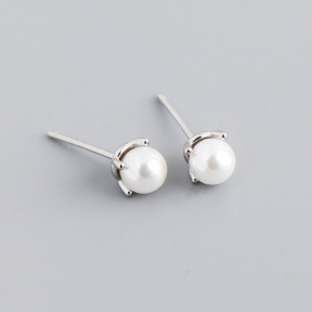 JE8709vhoj-Y10  925 Silver Earrings  WT:0.95g  5mm  EH1401