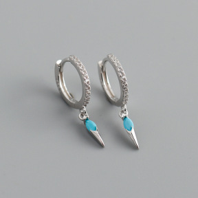 JE8715aipm-Y10  925 Silver Earrings  WT:1.22g  21.3*11.5mm  EH1210