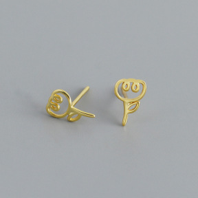 JE8734bbpp-Y10  925 Silver Earrings  WT:0.36g  9*5.5mm  EH1639