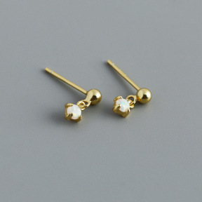 JE8736vhlk-Y10  925 Silver Earrings  WT:0.49g  9.9*4mm  EH1708