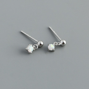 JE8737vhlk-Y10  925 Silver Earrings  WT:0.49g  9.9*4mm  EH1708