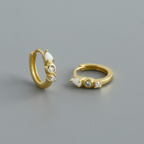 JE8778aino-Y10  925 Silver Earrings  WT:1.15g  11*12.2mm  EH1714