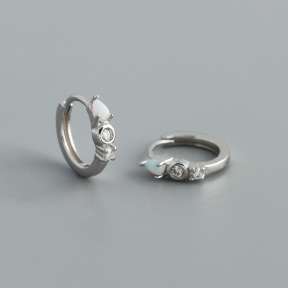 JE8779aino-Y10  925 Silver Earrings  WT:1.15g  11*12.2mm  EH1714