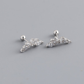 JP8628aioh-Y10  925 Silver Earrings  WT:1.2g  5.2*12.9mm  EH1396
