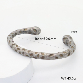 GEB000824vhkb-066  Boil Black Frosted  Stainless Steel Bangle  BC24070362B-2