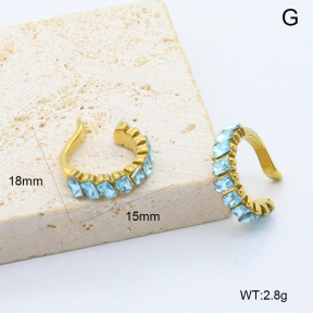 GEE002713bhia-066  18K PVD Zircon,Handmade Polished  Stainless Steel Earrings  BC25090257E-BE