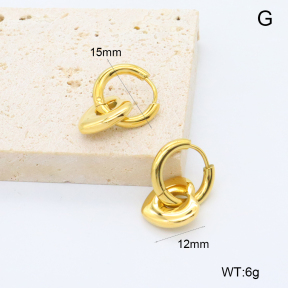 GEE002772bhva-066  316 Pin 18K PVD,Handmade Polished  Stainless Steel Earrings  BC25100360E