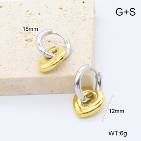 GEE002773vbpb-066  316 Pin 18K PVD,Handmade Polished  Stainless Steel Earrings  BC25100360E-PS