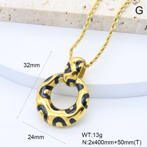 GEN002124bhva-066  18K PVD Enamel,Handmade Polished  Stainless Steel Necklace  BC25080240N-BK