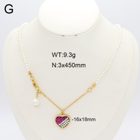 2N3002847bbov-406  Stainless Steel Necklace