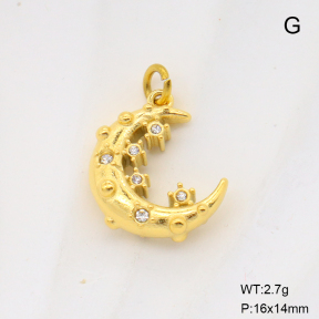 6P4000559bbmo-G034  18K PVD Czech Stones,Handmade Polished  Stainless Steel Pendant