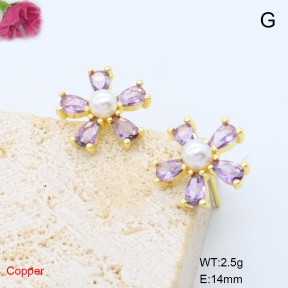 F6E405741ablb-L017  Fashion Copper Earrings