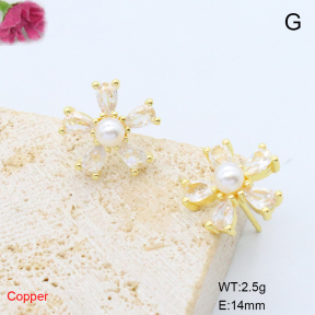 F6E405742ablb-L017  Fashion Copper Earrings