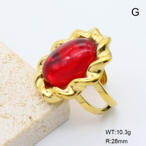 GER001473bhva-066  18K PVD Agate,Handmade Polished  Stainless Steel Ring   BC24102070R-RD