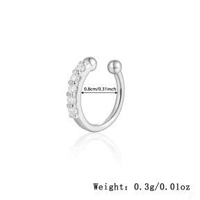 JP8820bhho-Y28  Nose Ring  925 Silver Body Jewelry  WT:0.3g  D:0.8mm   
KS23032G