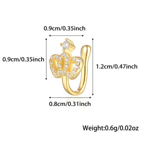 JP8821vhmo-Y28  Nose Ring  925 Silver Body Jewelry  WT:0.6g  9*9*12mm   
KS23032G