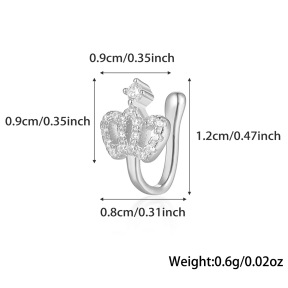 JP8822vhmo-Y28  Nose Ring  925 Silver Body Jewelry  WT:0.6g  9*9*12mm   
KS23032G