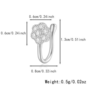 JP8826bhjl-Y28  Nose Ring  925 Silver Body Jewelry  WT:0.5g  6*6*13mm   
KS23032G