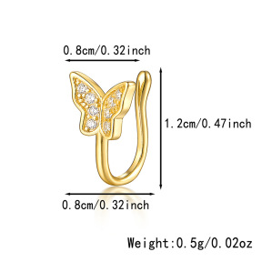 JP8827ahjb-Y28  Nose Ring  925 Silver Body Jewelry  WT:0.5g  8*12mm   
KS23032G