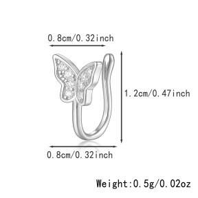 JP8828ahjb-Y28  Nose Ring  925 Silver Body Jewelry  WT:0.5g  8*12mm   
KS23032G