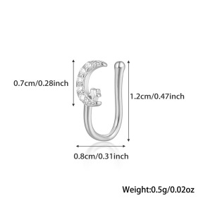 JP8830bhho-Y28  Nose Ring  925 Silver Body Jewelry  WT:0.5g  7*12mm   
KS23032G