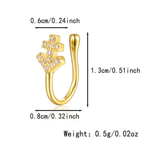 JP8831bhia-Y28  Nose Ring  925 Silver Body Jewelry  WT:0.5g  6*13mm   
KS23032G