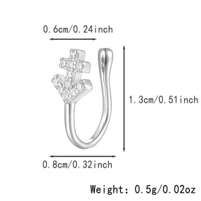 JP8832bhia-Y28  Nose Ring  925 Silver Body Jewelry  WT:0.5g  6*13mm   
KS23032G