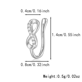 JP8836bhia-Y28  Nose Ring  925 Silver Body Jewelry  WT:0.5g  4*14mm   
KS23032G