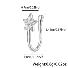 JP8840ahjb-Y28  Nose Ring  925 Silver Body Jewelry  WT:0.6g  7*14.5mm   
KS23032G