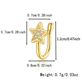 JP8841ahjb-Y28  Nose Ring  925 Silver Body Jewelry  WT:0.7g  7*7*12mm   
KS23032G