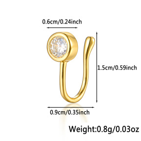 JP8845vhmo-Y28  Nose Ring  925 Silver Body Jewelry  WT:0.8g  6*15mm   
KS23032G