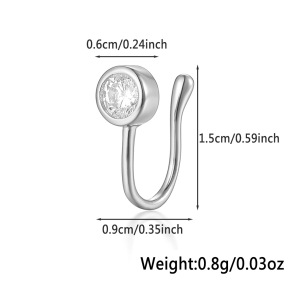 JP8846vhmo-Y28  Nose Ring  925 Silver Body Jewelry  WT:0.8g  6*15mm   
KS23032G