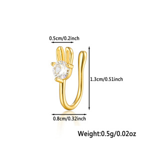 JP8849bhil-Y28  Nose Ring  925 Silver Body Jewelry  WT:0.5g  5*13mm   
KS23032G