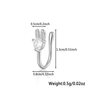 JP8850bhil-Y28  Nose Ring  925 Silver Body Jewelry  WT:0.5g  5*13mm   
KS23032G