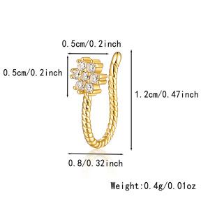 JP8851vhhl-Y28  Nose Ring  925 Silver Body Jewelry  WT:0.4g  5*5*12mm   
KS23032G