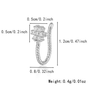 JP8852vhhl-Y28  Nose Ring  925 Silver Body Jewelry  WT:0.4g  5*5*12mm   
KS23032G