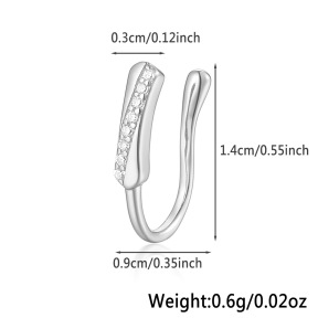 JP8856ahjb-Y28  Nose Ring  925 Silver Body Jewelry  WT:0.6g  3*14mm   
KS23032G