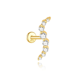 JP8864ahoi-Y30  925 Silver Body Jewelry  WT:0.7g  17mm  60263738630C 60263767160C 60263507796C