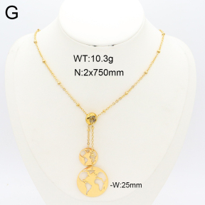 2N2007127bbov-350  Stainless Steel Necklace