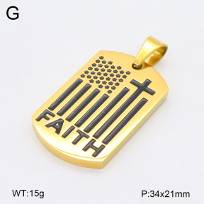 2P3000725bbml-436  Stainless Steel Pendant