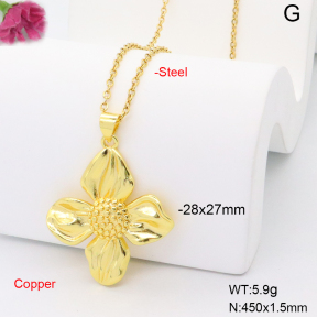 F6N201048avja-L017  Fashion Copper Necklace