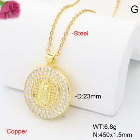 F6N408978ablb-L017  Fashion Copper Necklace