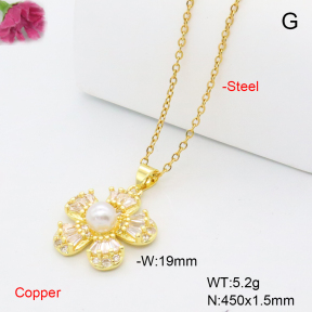 F6N408988ablb-L017  Fashion Copper Necklace