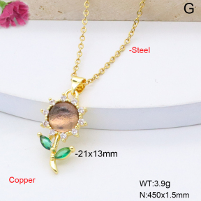 F6N409002avja-L017  Fashion Copper Necklace