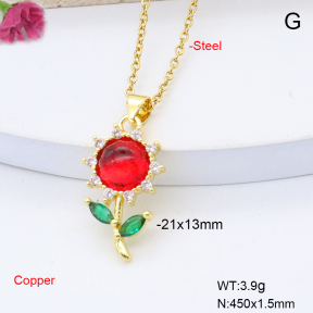 F6N409003avja-L017  Fashion Copper Necklace