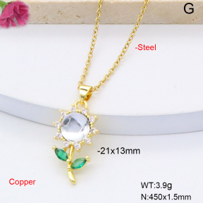 F6N409005avja-L017  Fashion Copper Necklace