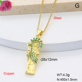 F6N409009ablb-L017  Fashion Copper Necklace