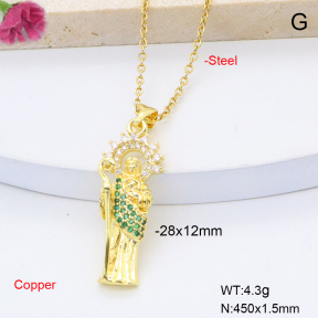 F6N409010ablb-L017  Fashion Copper Necklace